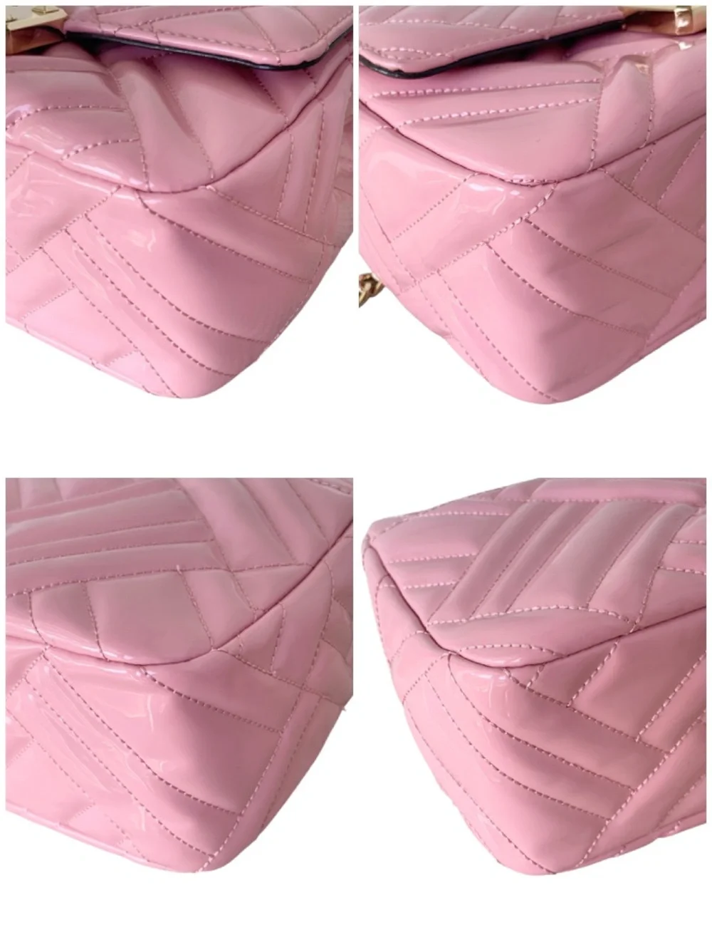 Michael Kors Peyton Pink Quilted Patent Leather Crossbody